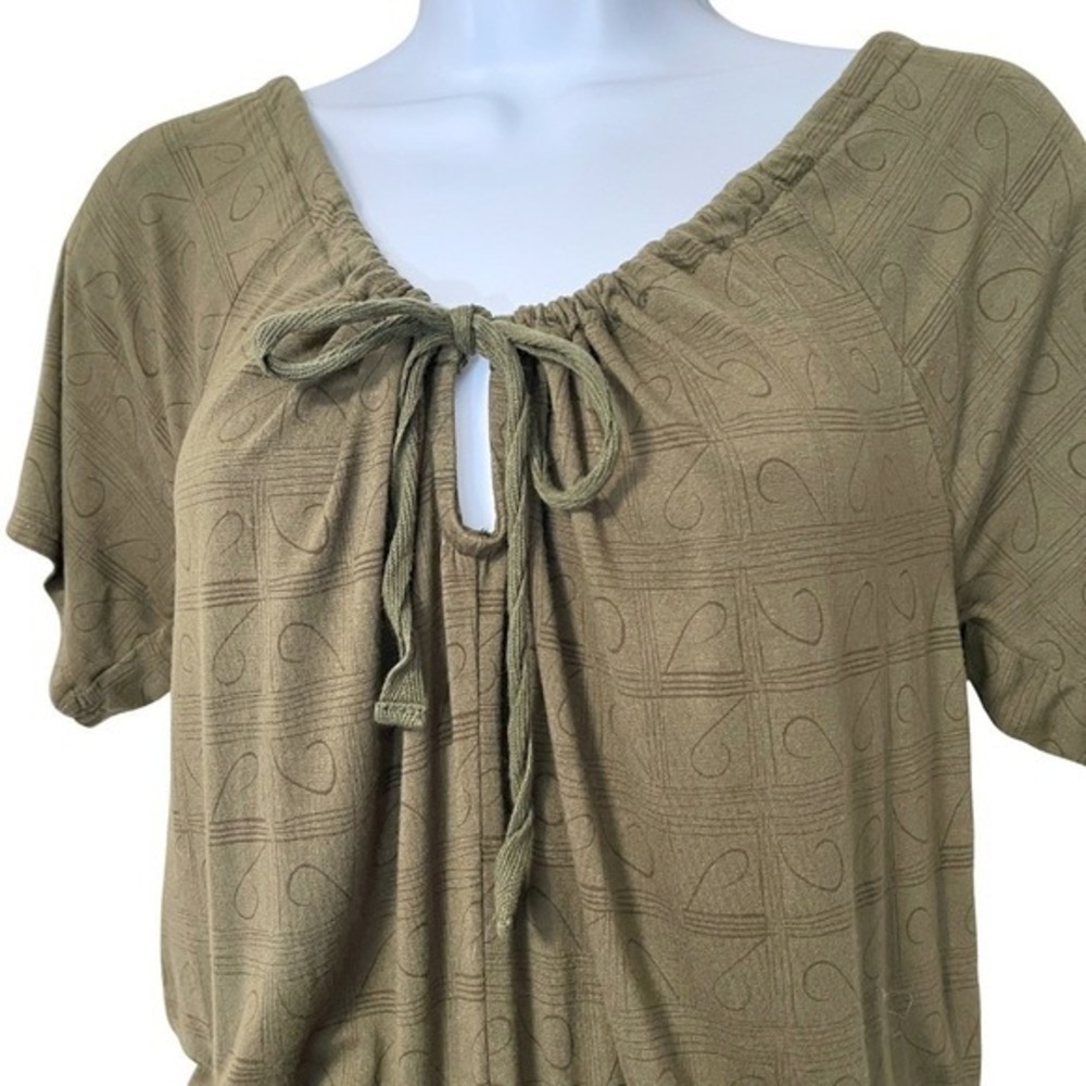 Sundance Jumpsuit Womens XS Green Felicity Cropped Wide Leg Boho Culotte Stretch - Picture 4 of 13